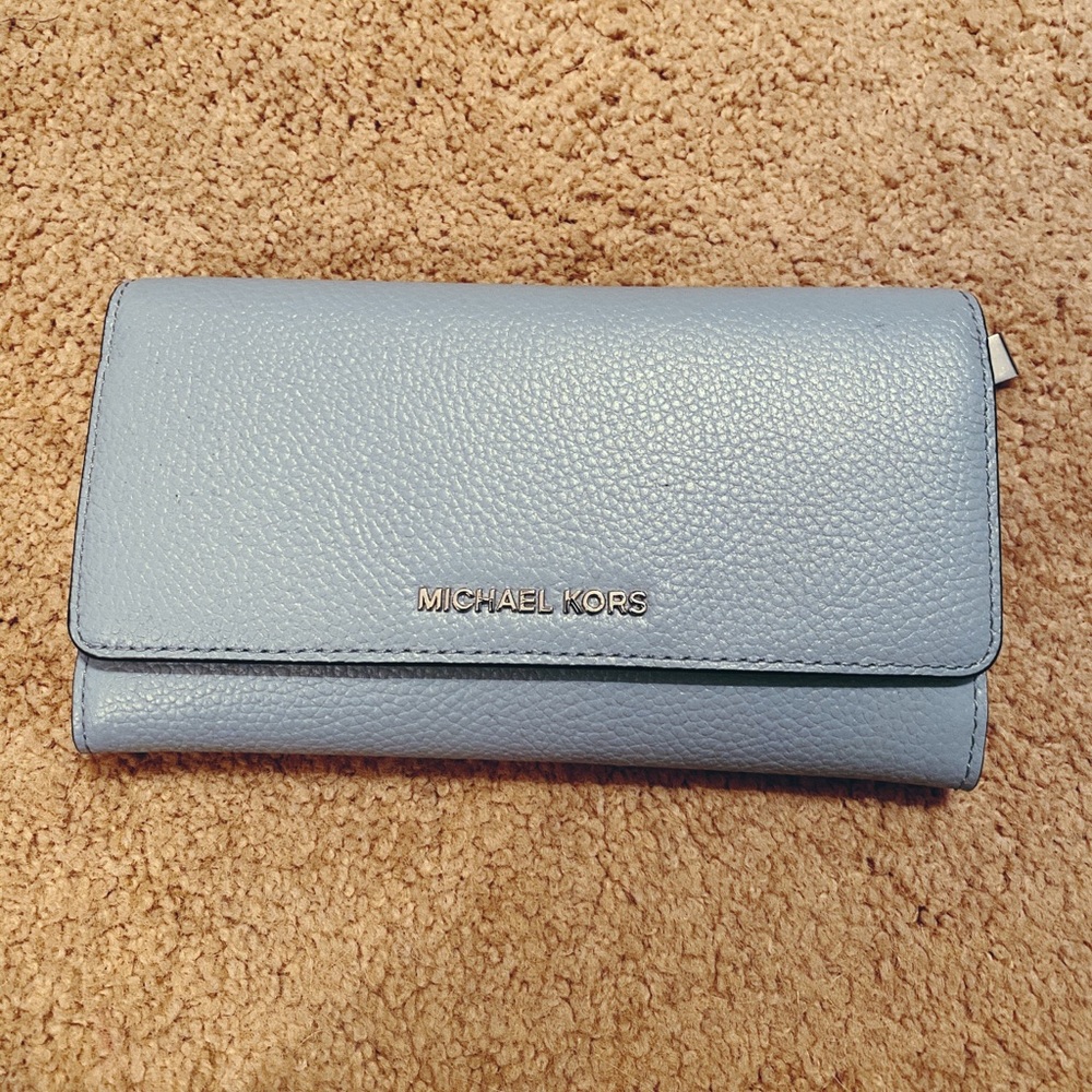 Michael Kors tri fold leather wallet